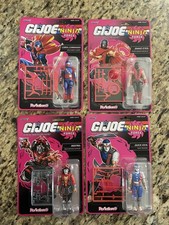 GI Joe Super7 ReAction Ninja Force Destro Quick Kick Snake Eyes Cobra Commander