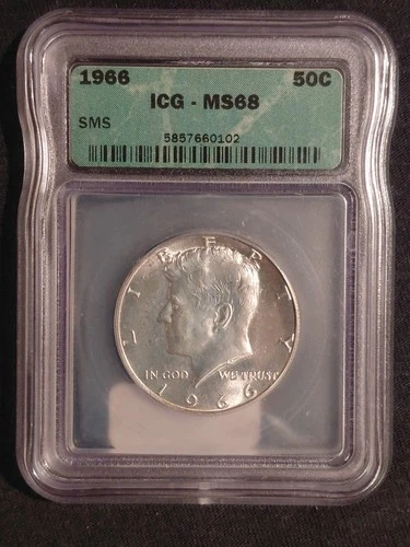 1966 SMS MS68 50c Kennedy Half Dollar Special Mint Set ICG Graded