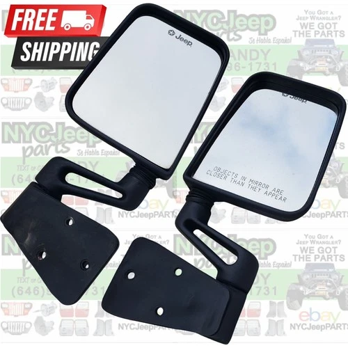 Jeep Wrangler Side View MIRRORS OEM Full Half Door Mirror SET 76-06 CJ YJ TJ