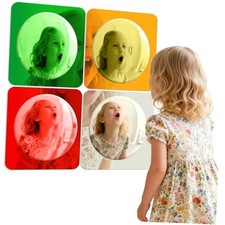 4 Pieces Sensory Wall Mirror, Scandinavian Natural Decor Acrylic Bubble