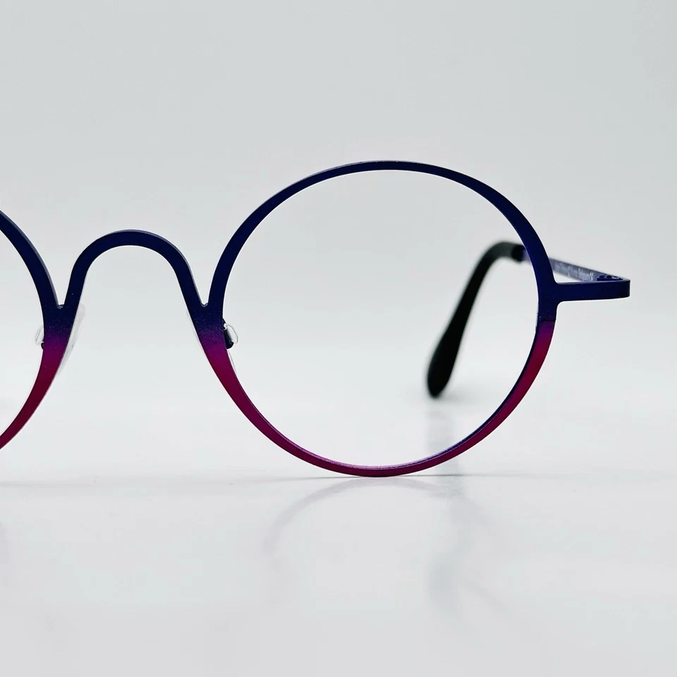 THEO eyeglasses Ladies Round Purple Pink Mod. Times 483 Unique Edition 1/1 - Image 3 of 4