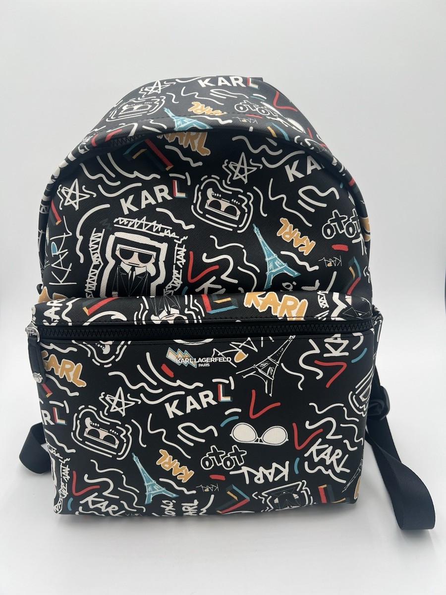 NEW KARL LAGERFELD PARIS ADELE GRAFFITI BACKPACK - NEW WITH  display picture 3