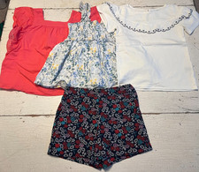 Girl's JANIE JACK Size 8 Tank Top Blouse Shorts Lot