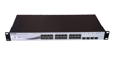 D-LINK DGS-1210-28P PoE+ 24 Gigabit Port Switch 4× SFP + Rack-Halterung