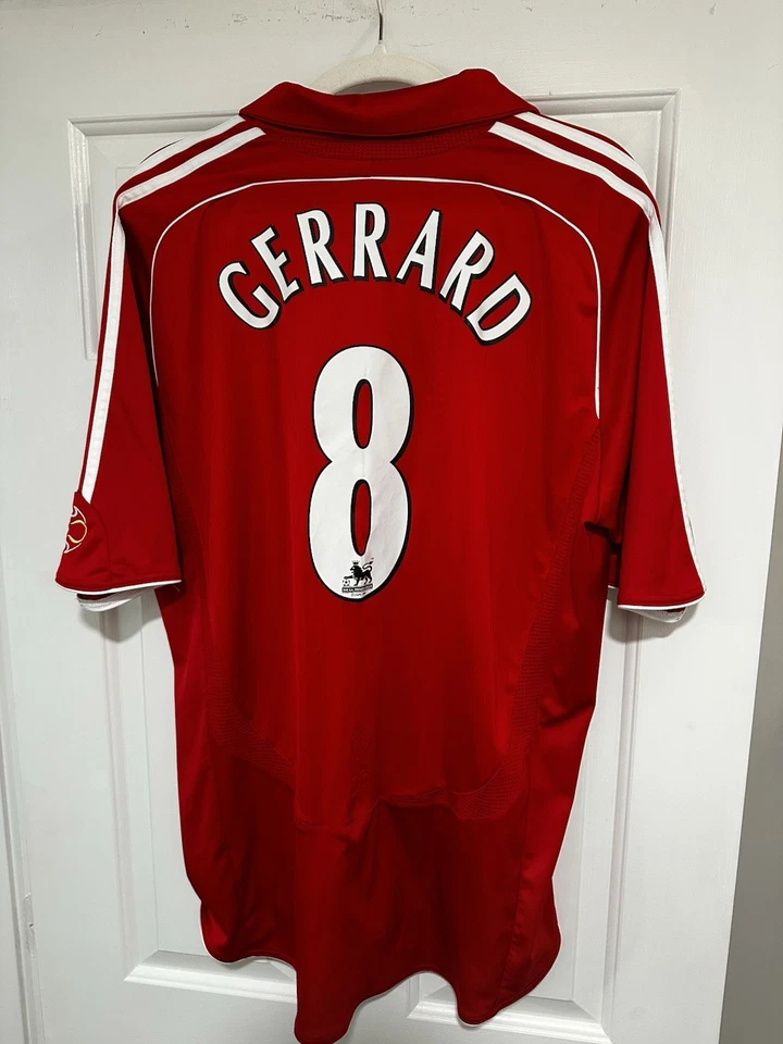 Steven Gerrard Liverpool FC 2007 Adidas Hombre’s Jersey XL Foto 2 de 2