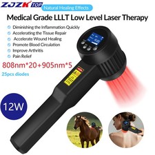 12W Class IV Red Light Laser Therapy 808nm 905nm for Back Neck Shoulder Pain