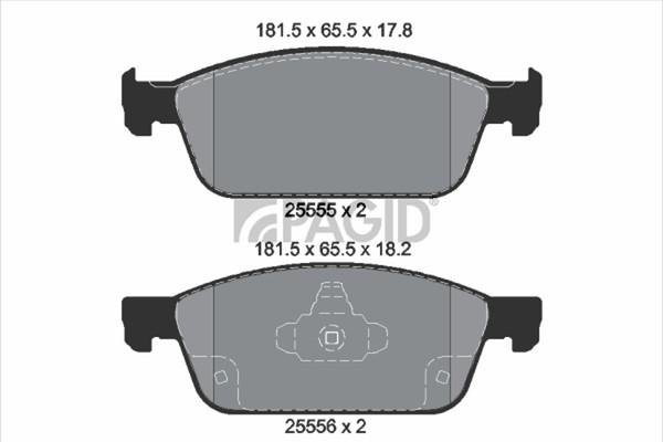 Bremsbelagsatz Scheibenbremse Pagid T2645N FüR Ford Tourneo Connect V408 Transit-image