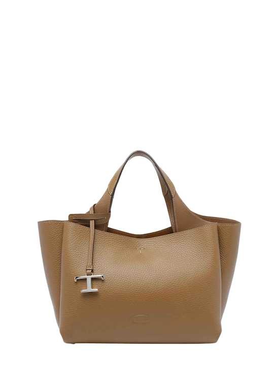 Tods - Women - Leather handbag with handles - Beige 326590₽