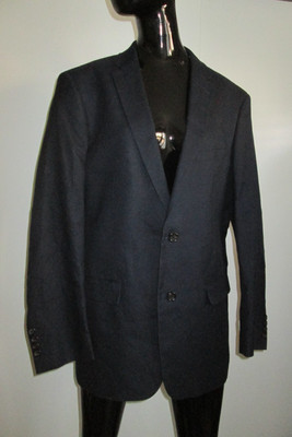 U.S. POLO ASSN. Size 42L 100% Cotton Navy Classic Two Button Lined Blazer NWT