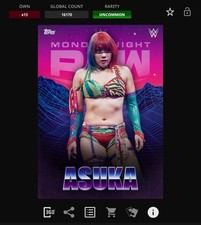 DIGITAL Topps WWE Slam 21 RETRO SERIES 1 Base - ASUKA 16,170cc