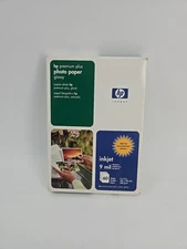 HP Premium Plus Glossy 4X6 Photo Paper Inkjet 9 mil 60 Sheets 