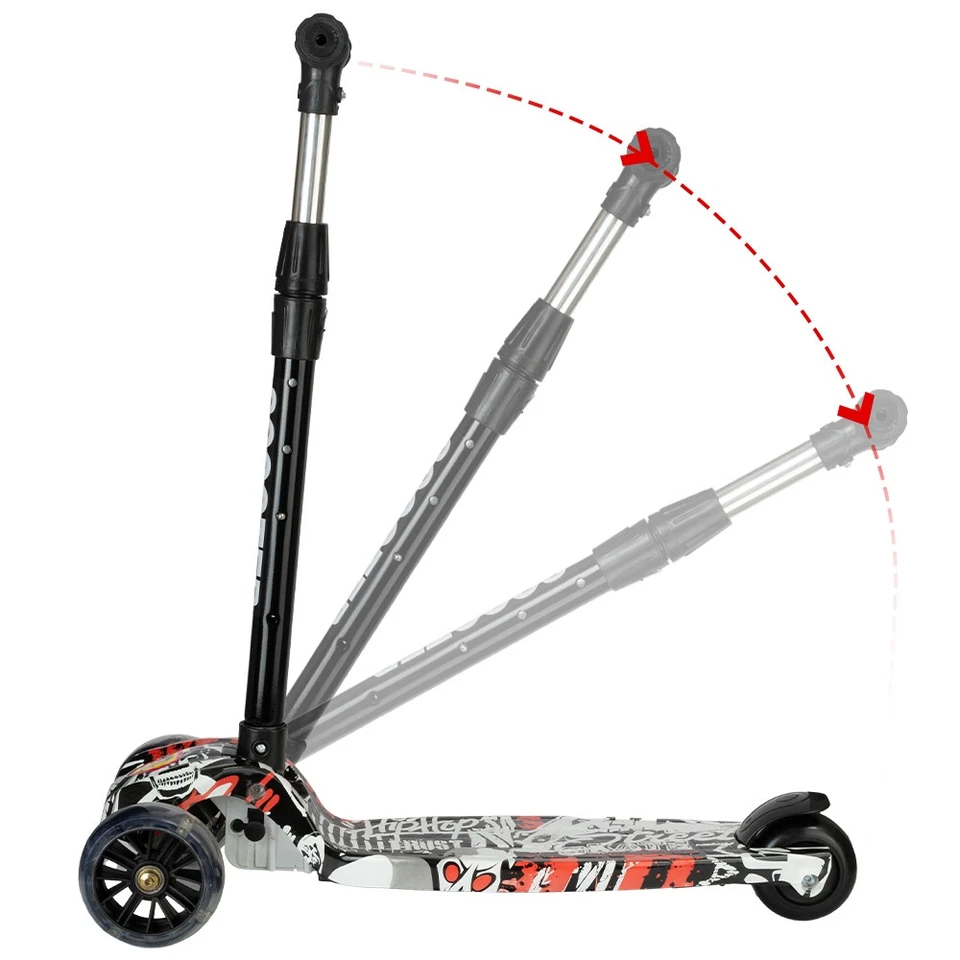 TOYHB Kinderroller mit LED Räder Kinderscooter Dreiradscooter Scooter ab 3 Jahr - Bild 4 von 4