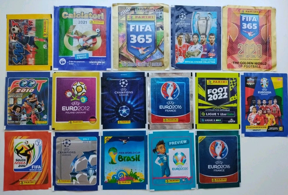 RARE PANINI FOOT ROOKIE UCL TOPPS 15 SEALED PACKETS BUSTINE TUTE SOBRE POCHETTE - Photo 1/2