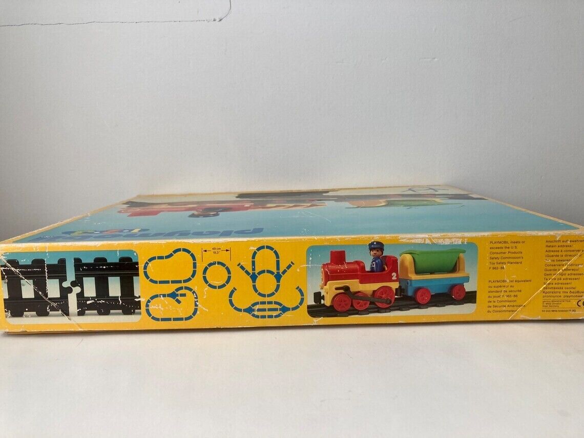 VTG Playmobil Train 123 Toy Set 6910 Track Geobra West VTG Playmobil Train 123 Toy Set 6910 Track Geobra West