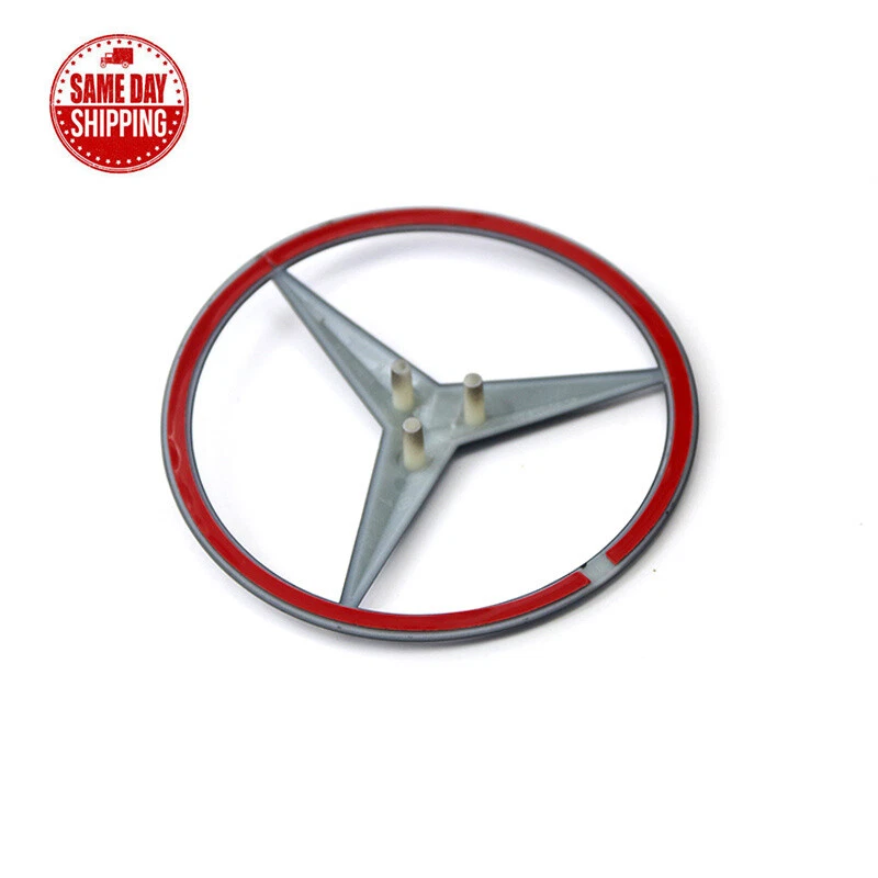 Emblema de maletero para Mercedes W205 negro brillante estrella clase C para placa de tapa trasera AMG Foto 3 de 4