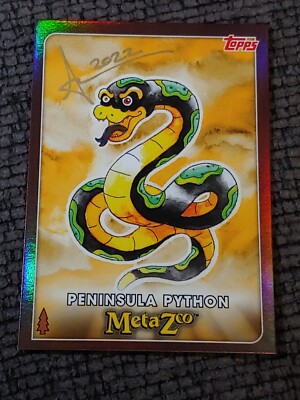 Metazoo Wilderness Topps Holo Foil Peninsula Python SIGNED by Artist ...