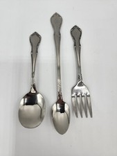 3 Pc SET Oneida TODDLETIME Baby Spoon Fork Infant Stainless Flatware Silverware