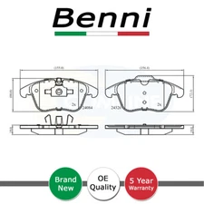 Brake Pads Set Front Benni Fits Jaguar XF 2008-2015 XE 2015- XJ 2003-2009