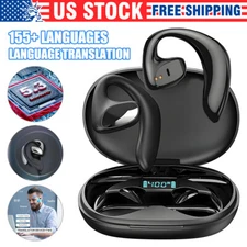 Smart Translator Earbuds 155 Languages High Accuracy Wireless Bluetooth Two Way.