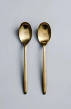 JazzUpCo. Ava Dinner Spoon Set Of 2 Matte Gold