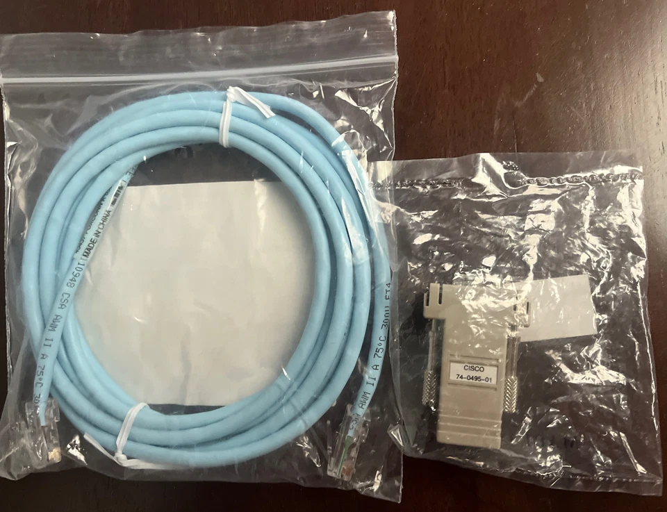 CISCO 74-0495-01 (modular adapter) w/ FOXCONN Category 5 Cable (5ft) Bundle - Image 3 of 4