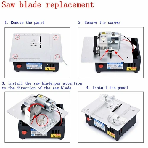 Mini Hobby Table Saw Handmade Woodworking Bench Saw DIY Model Craft Cutting Tool - Picture 16 of 16