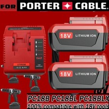 18V 6.0Ah Lithium-Ion Battery for Porter Cable PC18B PC18BL PC18BLX or Charger