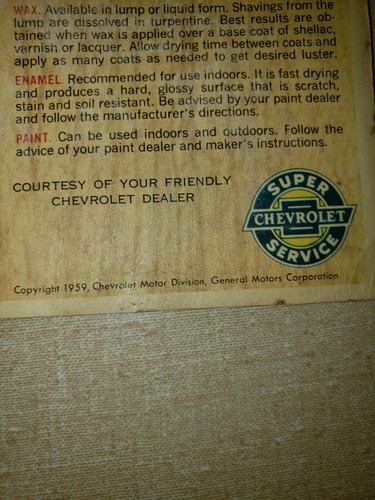 VINTAGE CHEVY EDLE HOLZVEREDELUNG PROMO ALT - Bild 4 von 6