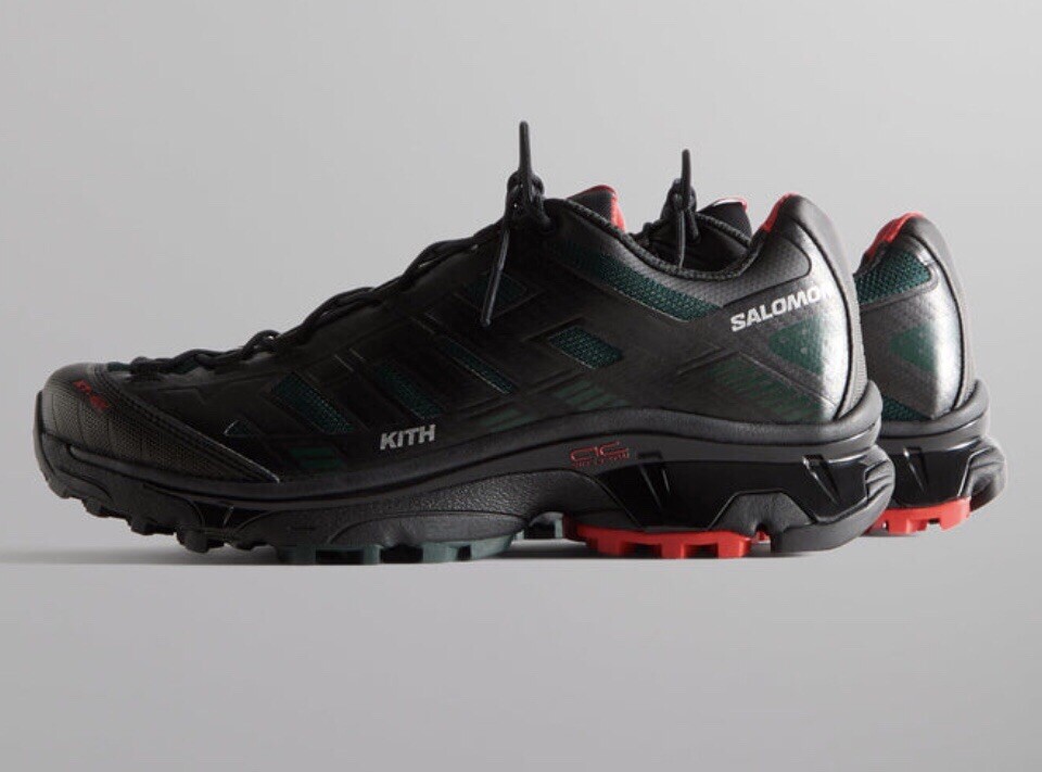 Kith for Salomon XT 4K Uomo Nero Scarabeo Rosso Fuoco Nuovo Con Scatola Taglia 10 5