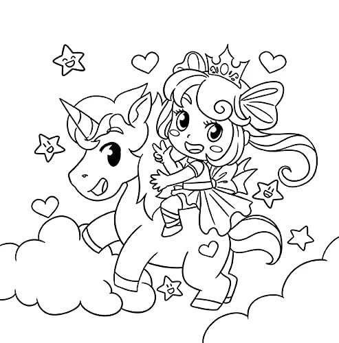 Princess Coloring Book For Kids Ages 4-8 9-12 13 Coloring Books for Kids - Picture 3 of 9