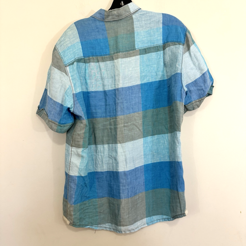 Tommy Bahama Blue Relax Island Modern Fit Short Sleeve Linen Shirt Size M - Picture 5 of 8