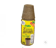 5 -12pk Jiffy-Pots 2" Diameter Seed Starting Biodegradable Pea Pots