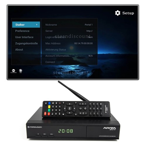 Ferguson Ariva ATV TT UHD Ricevitore satellitare doppio DVB-S2 Android TV USB WiFi LAN 4K - Foto 4 di 8