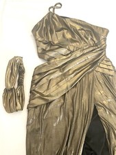 Ellaé Lisqué Gold Dress With Headband 