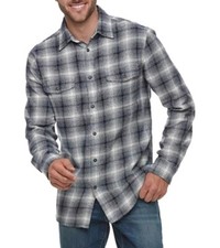 Sonoma Flannel Shirt Big Tall Classic-Fit 2-Pockets Shirt Long Sleeve