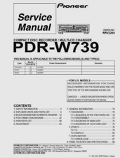 Pioneer PDR-W739 - CD Player Recorder / Multi CD Changer - SERVICE MANUAL  