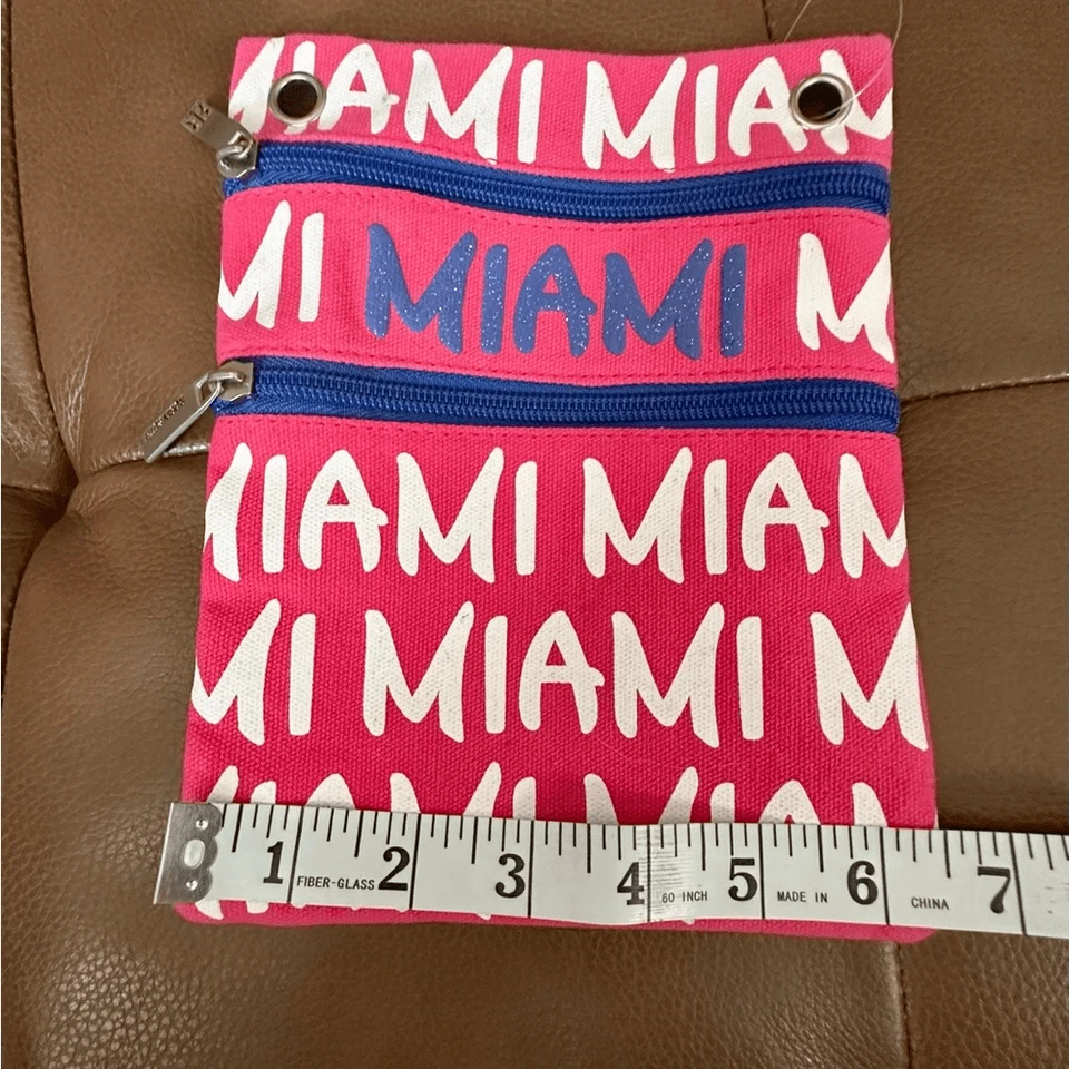 BOLSO DE MANO MIAMI BOLSA DE PASAPORTE Cuello Cartera Bandolera Foto 4 de 4