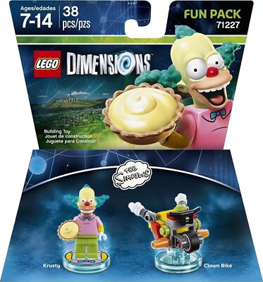 LEGO Dimensions The Simpsons Krusty w/ Clown Bike Fun Pack (71227) *VAULTED* NEW
