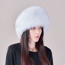 Damen Echtfuchs Pelzmütze Russische Winter Ohrenkappe Ushanka Kosak Ski