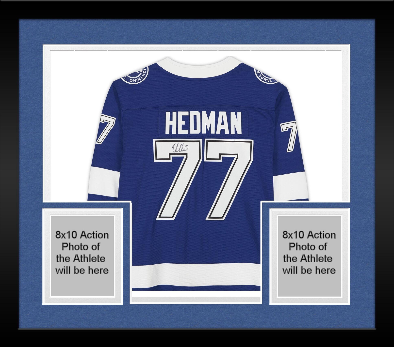 Victor Hedman Autographed Signed Frmd Tampa Bay Lightning Blue Fanatics