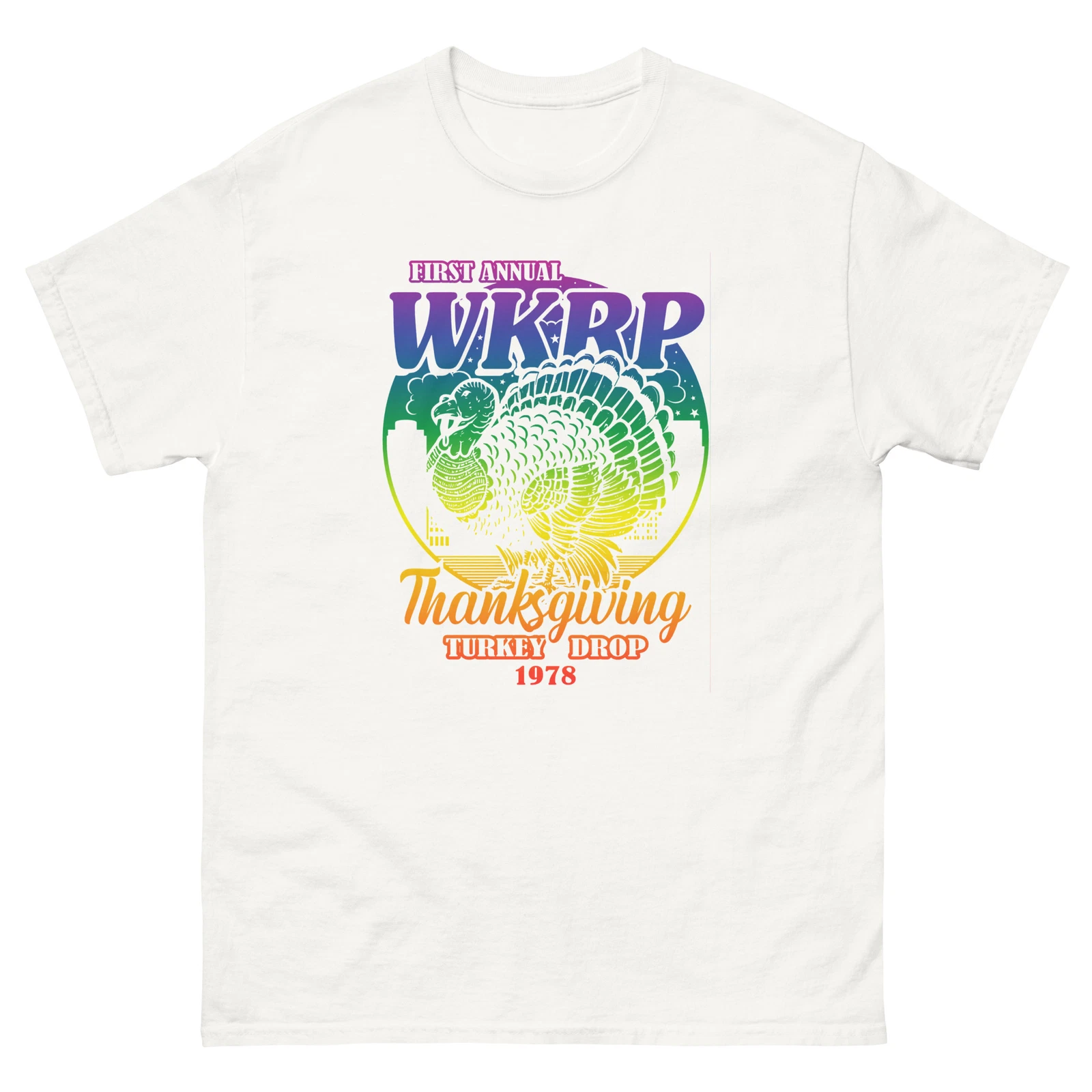 Vintage 1978 WKRP Turkey Drop Thanksgiving Unisex T-Shirt