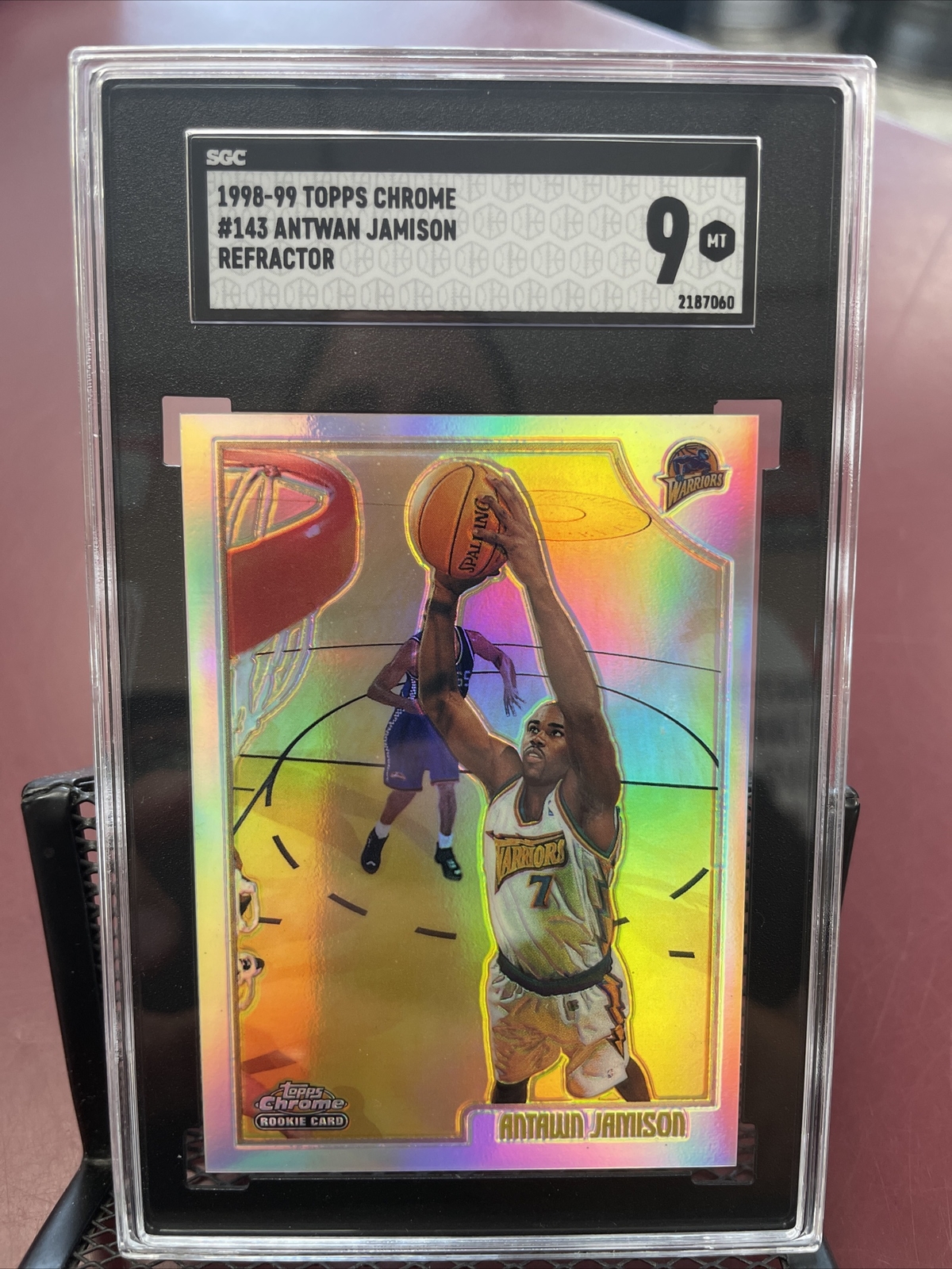 ANTAWN JAMISON 1998-99 TOPPS CHROME REFRACTOR #143 ROOKIE RC SGC 9 MINT