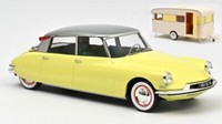 Citroen Ds 19 1960 Gelb & Caravan Digue Panoramic 1:18 Modell 181762 Norev