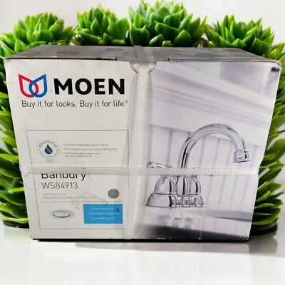 Moen Banbury Two-Handle High Arc Bathroom Faucet WS84913 W/Popup