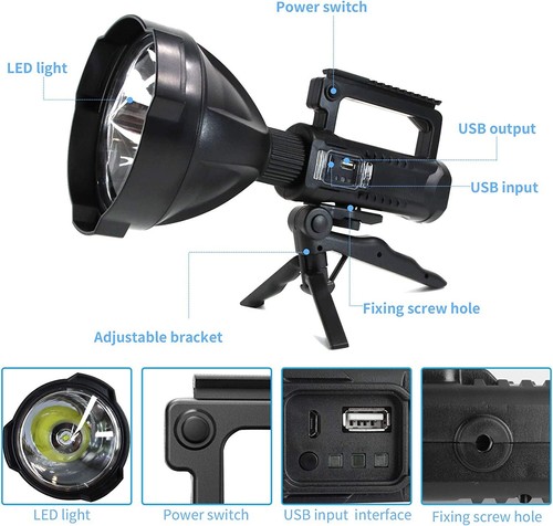 Foleto Wiederaufladbare LED Strahler Taschenlampen 120000 hohe Lumen, superhelle... - Bild 4 von 7