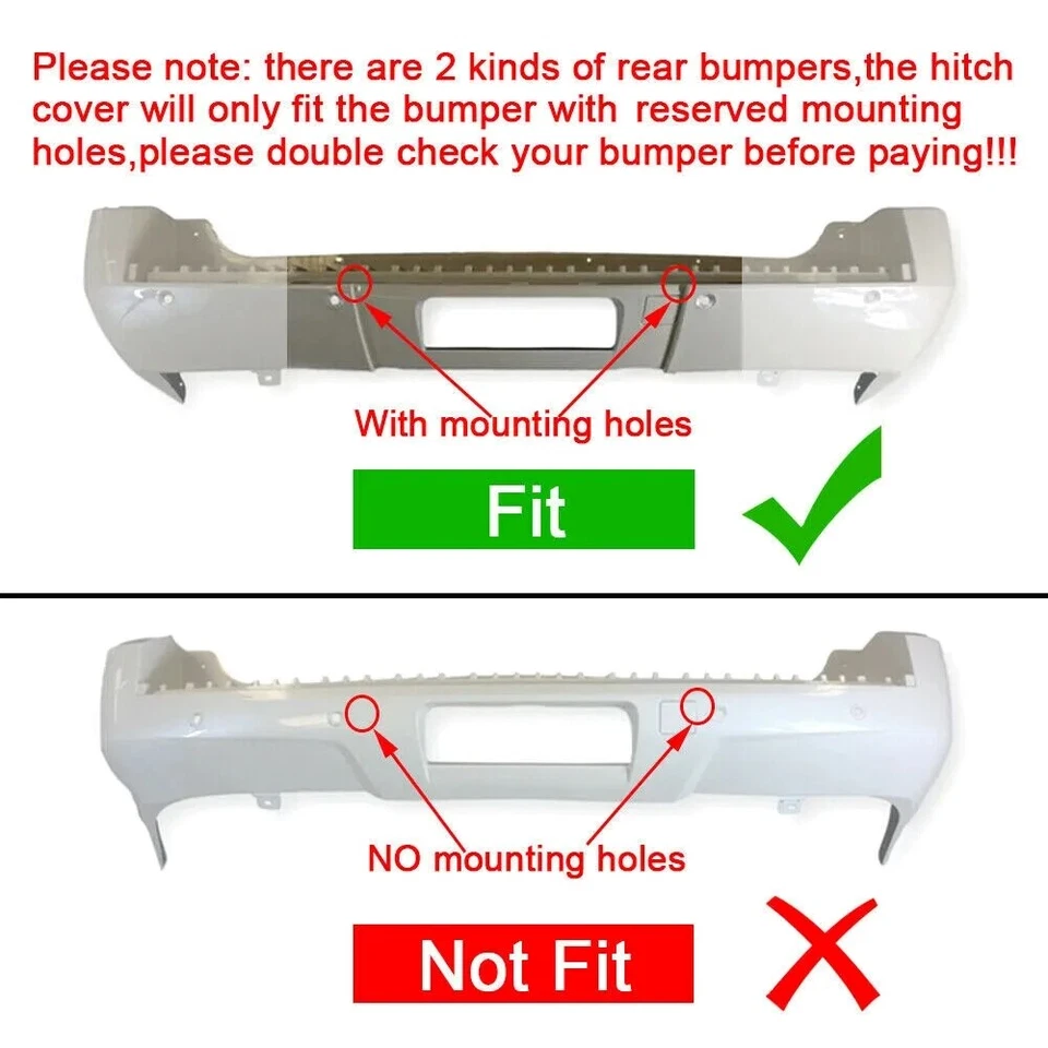 NOVA TAMPA DE FURO DE ENGATE DE REBOQUE PARA-CHOQUE TRASEIRO SERVE PARA CADILLAC ESCALADE 2007-2014 GM1129106 - Imagem 2 de 4