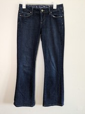 PAIGE PREMIUM JEANS Women's 28 Laurel Canyon Straight Dark Denim Made In USA