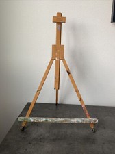 ancien chevalet Pliant peinture mini trepied bois lefranc bourgeois