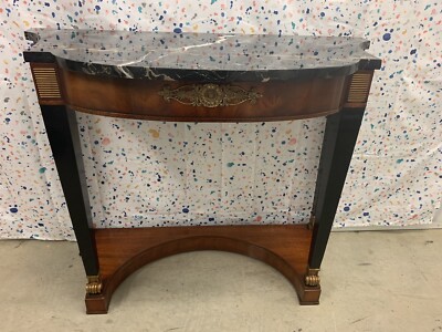 Weiman Heirloom Tables Quality Mahogany Black Marble Top Table With Drawer