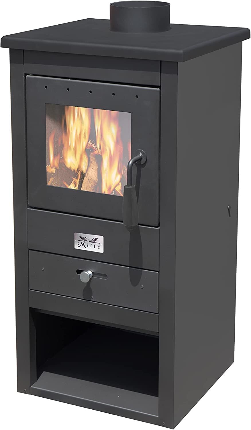 STUFA A LEGNA E CARBONE ACCIAIO ATHENA 13 KW NERA (38331)